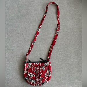 Vera Bradley Red Floral Quilted Crossbody Bag